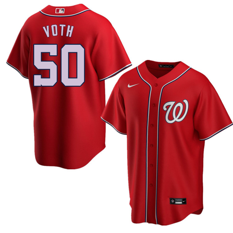 Nike Men #50 Austin Voth Washington Nationals Baseball Jerseys Sale-Red